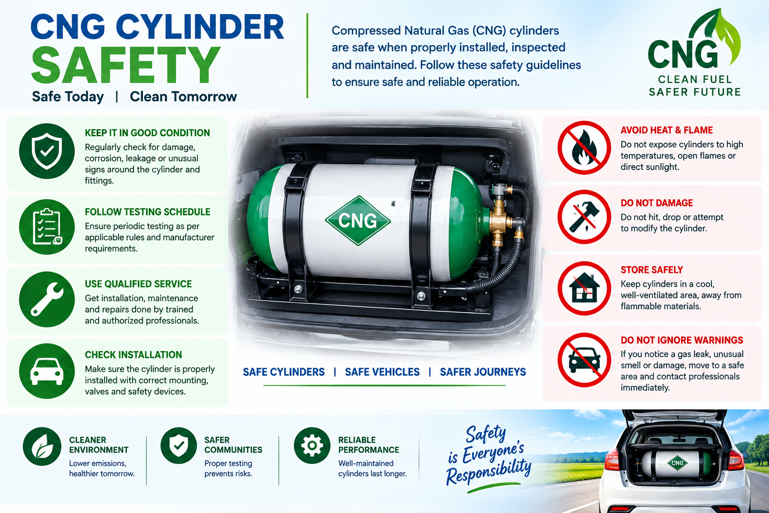 CNG cylinder safety and testing